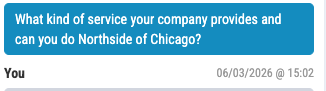 Service coverage question — “What services do you provide, and do you cover our area?”